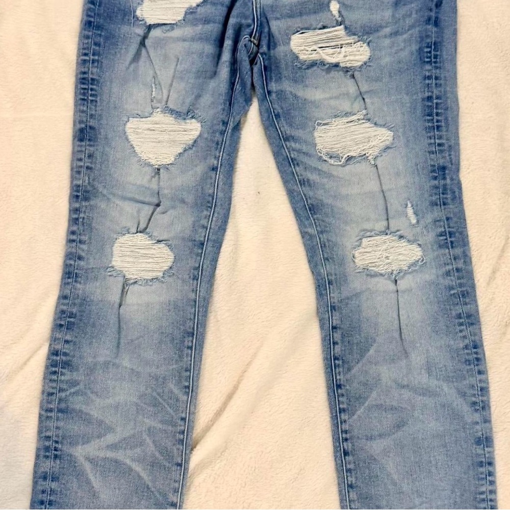 American Eagle Outfitters Light Blue Distressed Skinny Jeans Men’s size: 36 x 34